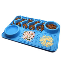 HKM-5167037 Multifunctional Silicone Pet Licking Mat for Dogs and Puppies - Slow Feeder with Various Textures