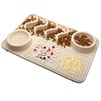 HKM-5167037 Multifunctional Silicone Pet Licking Mat for Dogs and Puppies - Slow Feeder with Various Textures