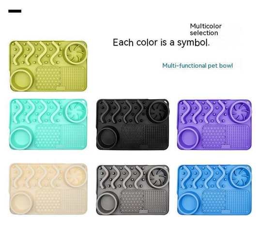 HKM-5167037 Multifunctional Silicone Pet Licking Mat for Dogs and Puppies - Slow Feeder with Various Textures