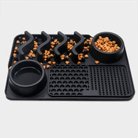 HKM-5167037 Multifunctional Silicone Pet Licking Mat for Dogs and Puppies - Slow Feeder with Various Textures