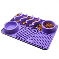 HKM-5167037 Multifunctional Silicone Pet Licking Mat for Dogs and Puppies - Slow Feeder with Various Textures