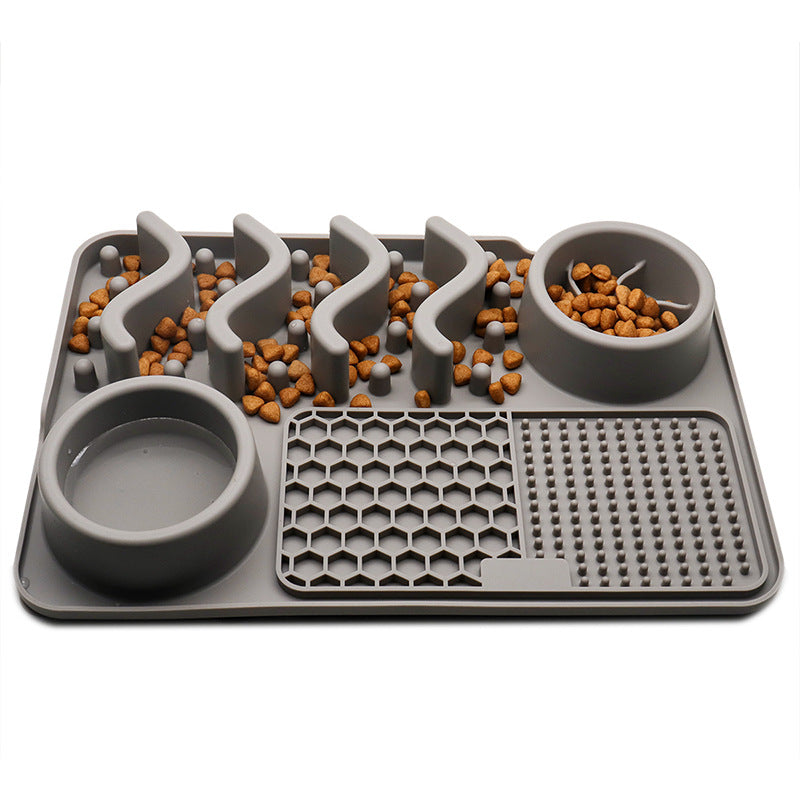 HKM-5167037 Multifunctional Silicone Pet Licking Mat for Dogs and Puppies - Slow Feeder with Various Textures