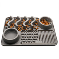 HKM-5167037 Multifunctional Silicone Pet Licking Mat for Dogs and Puppies - Slow Feeder with Various Textures
