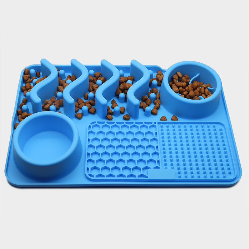 HKM-5167037 Multifunctional Silicone Pet Licking Mat for Dogs and Puppies - Slow Feeder with Various Textures