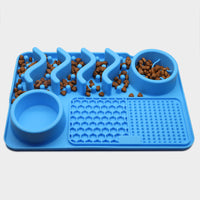 HKM-5167037 Multifunctional Silicone Pet Licking Mat for Dogs and Puppies - Slow Feeder with Various Textures