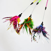 HKM-5167677 Cat Feather Spiral Stick with Paper Wool for Playtime Fun