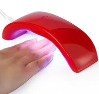 HKM-516819 USB LED Nail Art Lamp with Rainbow Light, 9W Compact UV Gel Curing Device for Manicure and Pedicure