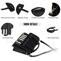 HKM-516883 Stylish LOVEVOOK Office Tote Bags for Women - Fashionable Strip Shoulder Handbags