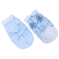 HKM-5169213 Soft Velvet Princess Cat Flannel Outfit in Blue for Pets