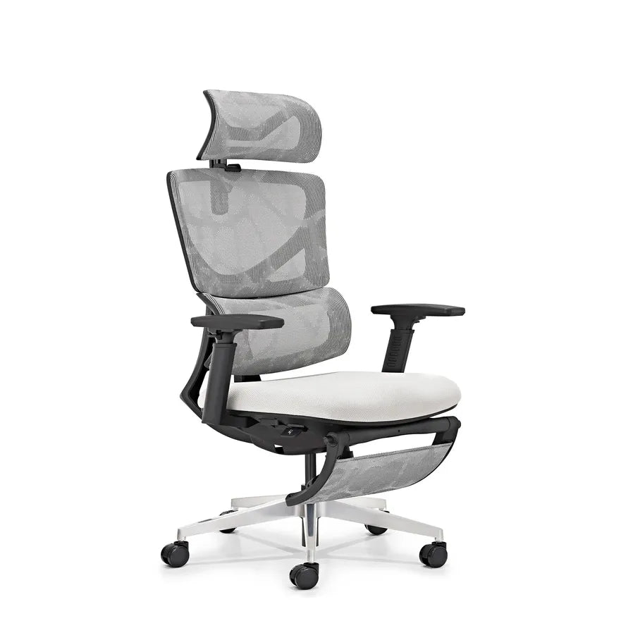 HKM-516947 Ergonomic Height Adjustable Mesh Computer Chair with Lumbar Support and Footrest