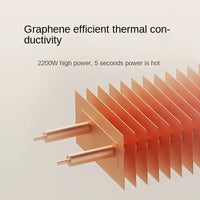 HKM-516947 Graphene Electric Skirting Heater, 2200W Smart Control, Fast Heating, Energy-Saving, Wall-Mounted