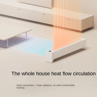 HKM-516947 Graphene Electric Skirting Heater, 2200W Smart Control, Fast Heating, Energy-Saving, Wall-Mounted
