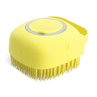 HKM-5170109 Silicone Dog Shampoo Massager Brush for Gentle Cleansing and Massage - Compact Shower Scrubber for Short Hair Pets
