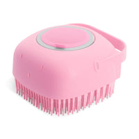 HKM-5170109 Silicone Dog Shampoo Massager Brush for Gentle Cleansing and Massage - Compact Shower Scrubber for Short Hair Pets