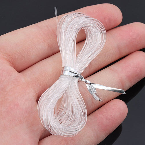 HKM-517011 Beaded Crystal Transparent Handmade Pendant Rope Necklace and Bracelet - Versatile 0.8mm Sizes Available