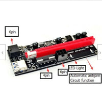 HKM-517011 PCI-E 1X to 16X Extension Cable, Black Gold Gang 009S for Graphics Card Connection (30cm/60cm/100cm)