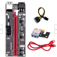 HKM-517011 PCI-E 1X to 16X Extension Cable, Black Gold Gang 009S for Graphics Card Connection (30cm/60cm/100cm)