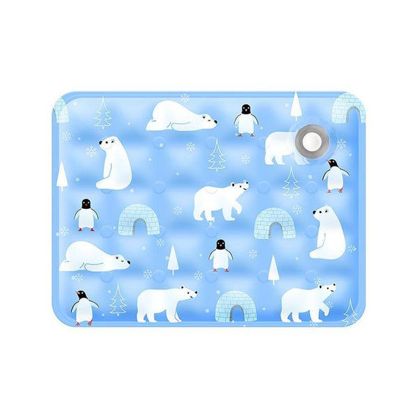 HKM-517011 Pet Cooling Pad - Ice Bear Shape, Washable Portable Mat for Cats and Dogs, Lightweight and Non-Slip, Ideal for Hot Weather