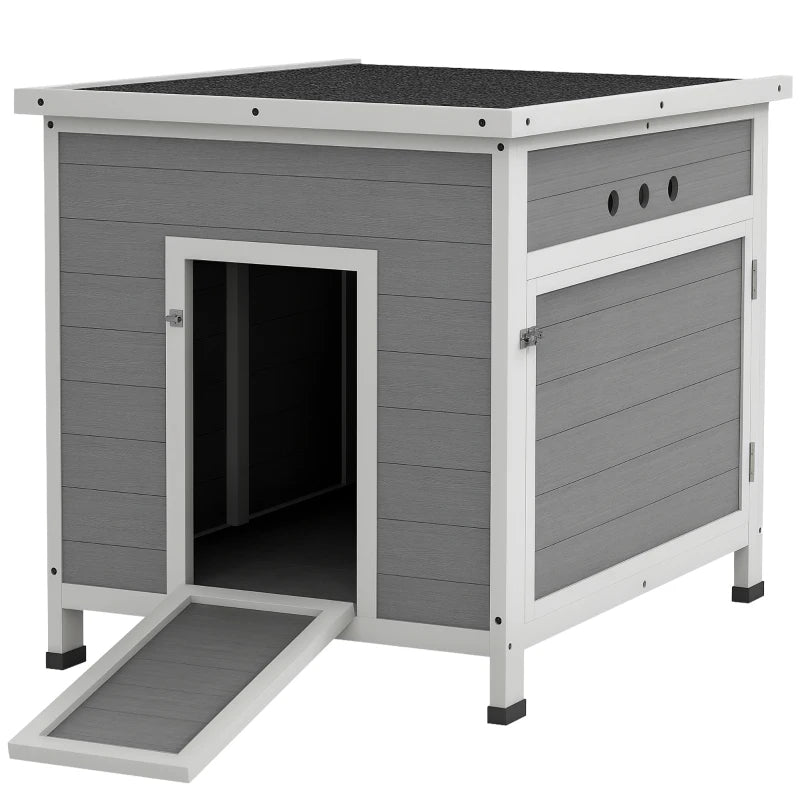 HKM-5170493 Spacious Duck Coop with Openable Roof and Removable Floor for Easy Cleaning