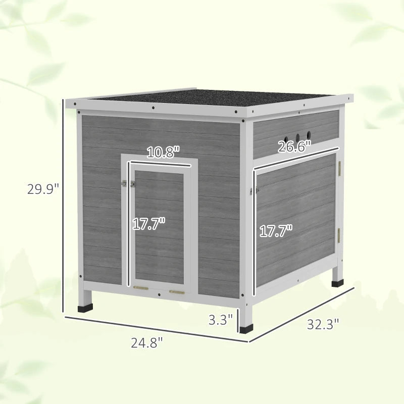 HKM-5170493 Spacious Duck Coop with Openable Roof and Removable Floor for Easy Cleaning