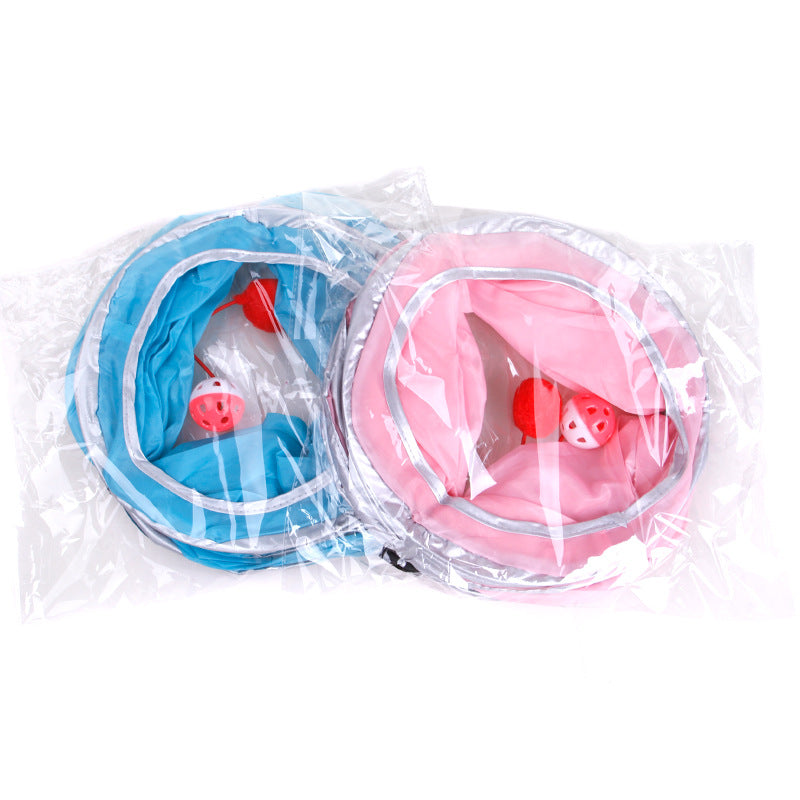 HKM-5171901 Foldable Cat Tunnel for Play, Rest, and Exploration - Durable Polyester Design