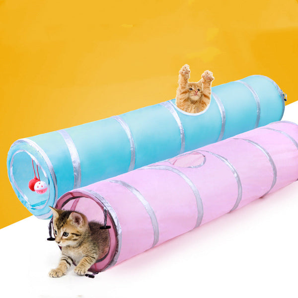 HKM-5171901 Foldable Cat Tunnel for Play, Rest, and Exploration - Durable Polyester Design