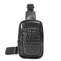 HKM-517203 Casual Crossbody Chest Bag in Ranger Tan Waxed Canvas and Leather Accents