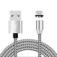 HKM-517203 Three-in-One Magnetic Suction Head Charging Cable for Android and Apple Devices, 1m Length