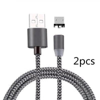 HKM-517203 Three-in-One Magnetic Suction Head Charging Cable for Android and Apple Devices, 1m Length