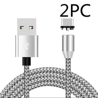 HKM-517203 Three-in-One Magnetic Suction Head Charging Cable for Android and Apple Devices, 1m Length