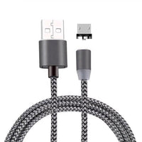 HKM-517203 Three-in-One Magnetic Suction Head Charging Cable for Android and Apple Devices, 1m Length