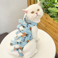 HKM-5172413 Lace-Up Post-Operation Cat Sterilization Clothing - Available in Various Colors and Sizes