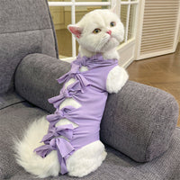 HKM-5172413 Lace-Up Post-Operation Cat Sterilization Clothing - Available in Various Colors and Sizes
