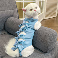 HKM-5172413 Lace-Up Post-Operation Cat Sterilization Clothing - Available in Various Colors and Sizes