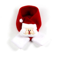 HKM-5173181 Cozy Santa Scarf Bow Tie Hat for Pets - Perfect Holiday Gift for Dogs and Cats