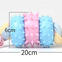 HKM-5173437 Dog Molar Cleaning Toy - TPR Three Circle Cloth Strip, Bite Resistant