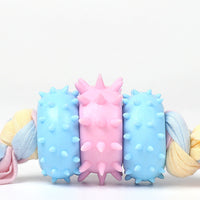 HKM-5173437 Dog Molar Cleaning Toy - TPR Three Circle Cloth Strip, Bite Resistant