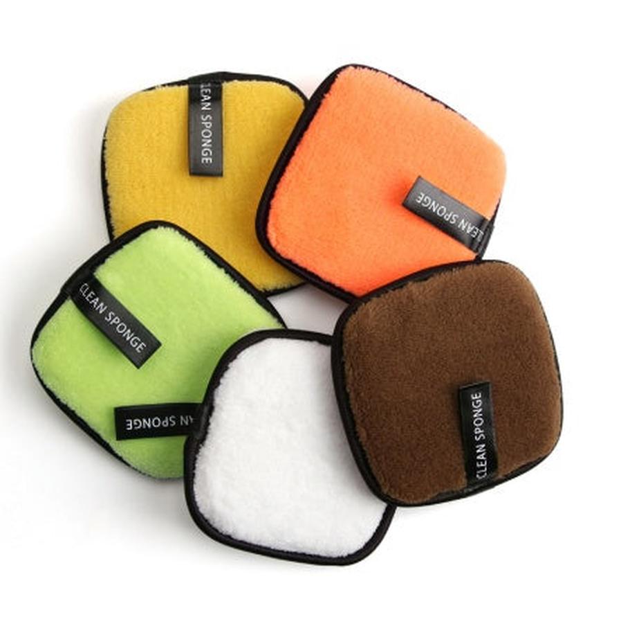 HKM-517395 5-Pack Square Cotton Makeup Remover Puffs for Gentle Cleansing