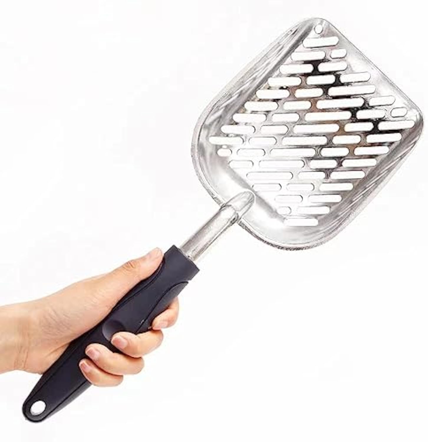HKM-5174077 Non-Stick Cat Litter Scoop with Large Face and Long Handle for Easy Cleaning