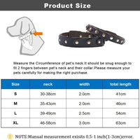 HKM-5174589 Genuine Leather Dog Collar with Durable Buckle for French Bulldogs, Schnauzers, and Other Breeds