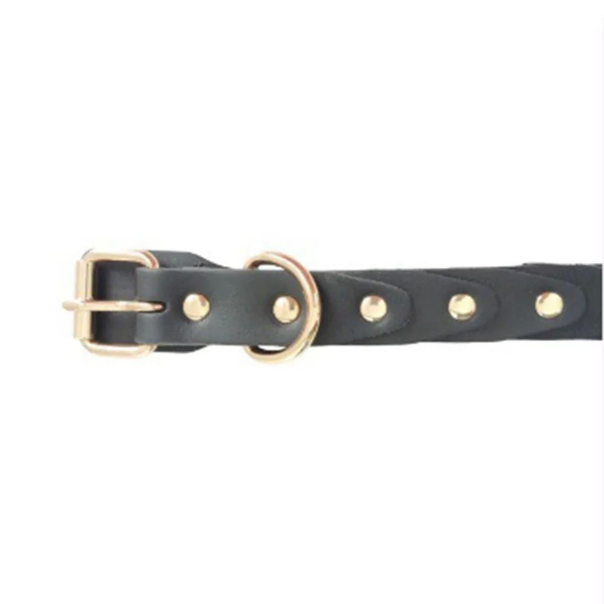 HKM-5174589 Genuine Leather Dog Collar with Durable Buckle for French Bulldogs, Schnauzers, and Other Breeds