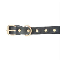 HKM-5174589 Genuine Leather Dog Collar with Durable Buckle for French Bulldogs, Schnauzers, and Other Breeds