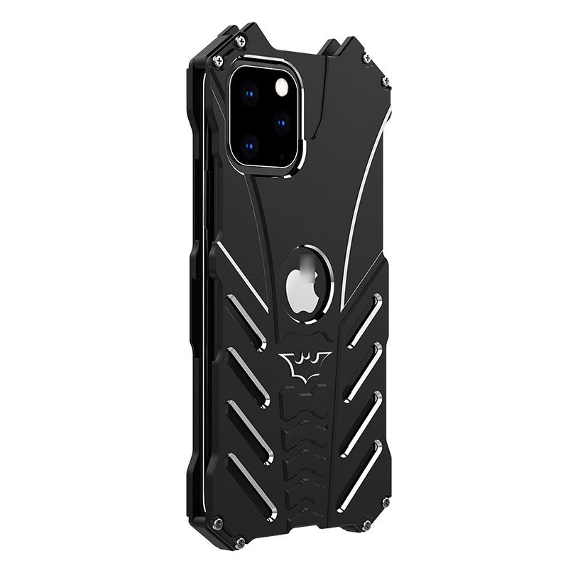 HKM-517587 Metal Shock-Resistant Mobile Phone Case with Cool Hollow Design for Multiple iPhone Models