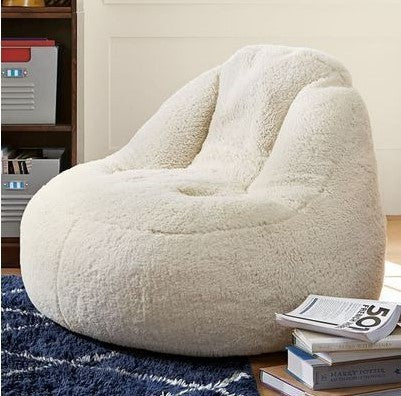 HKM-517715 Modern Minimalist Sherpa Fabric Bay Window Lazy Sofa - Single/Double Size, Perfect for All Ages
