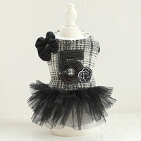HKM-5178941 Double Bow Flower Shape Cotton Skirt for Small Dogs - Available in Multiple Colors