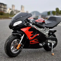 HKM-043347 50CC 2-Wheel Mini Scooter with 49CC Engine, Disc Brakes, and Chain Drive