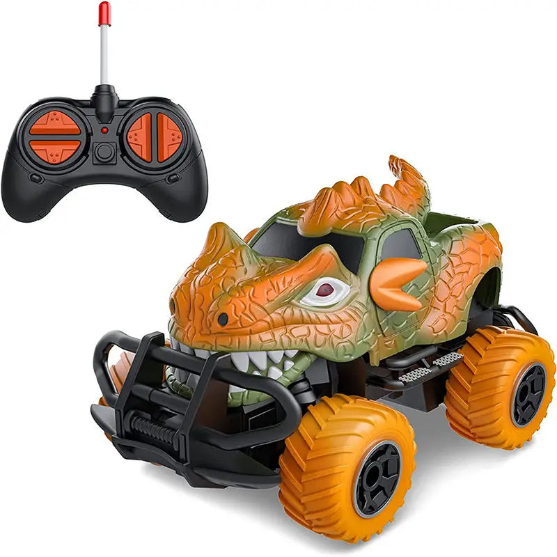 HKM-517907 Dinosaur Mini Remote Control Car for Kids, 2.4GHz, 4 Channels, Indoor-Outdoor Use, Perfect Gift for Ages 5+