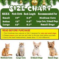 HKM-5179965 Festive Cat Christmas Costume with Tree Design and Star Ornament for Cats and Kittens