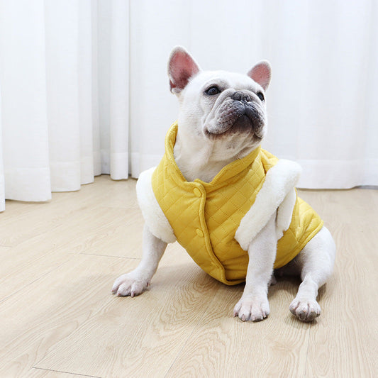 HKM-5180733 Plush Cotton Dog Vest in Candy Colors for New Year Celebrations