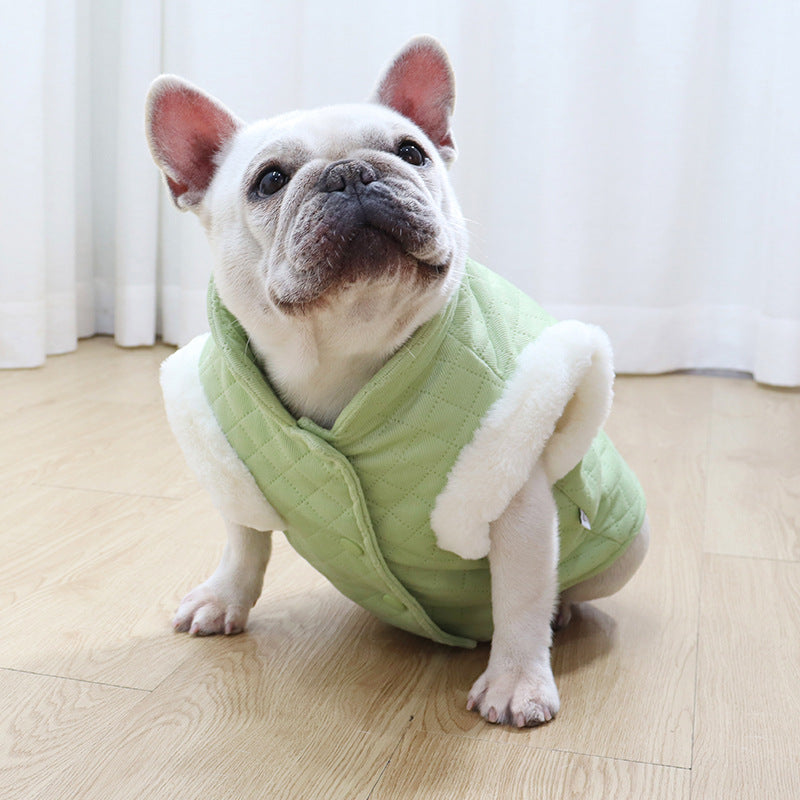 HKM-5180733 Plush Cotton Dog Vest in Candy Colors for New Year Celebrations